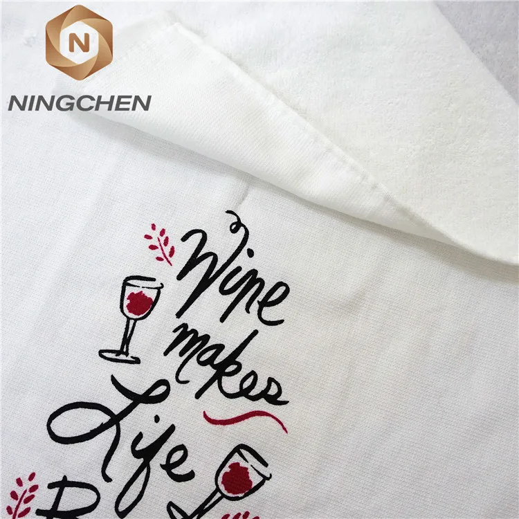 100 Cotton Custom Design Romantic Marry Printing Velour Tea Towel