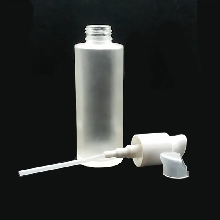 Download 100ml White Frosted Glass Bottle With White Cosmetic Pump ...