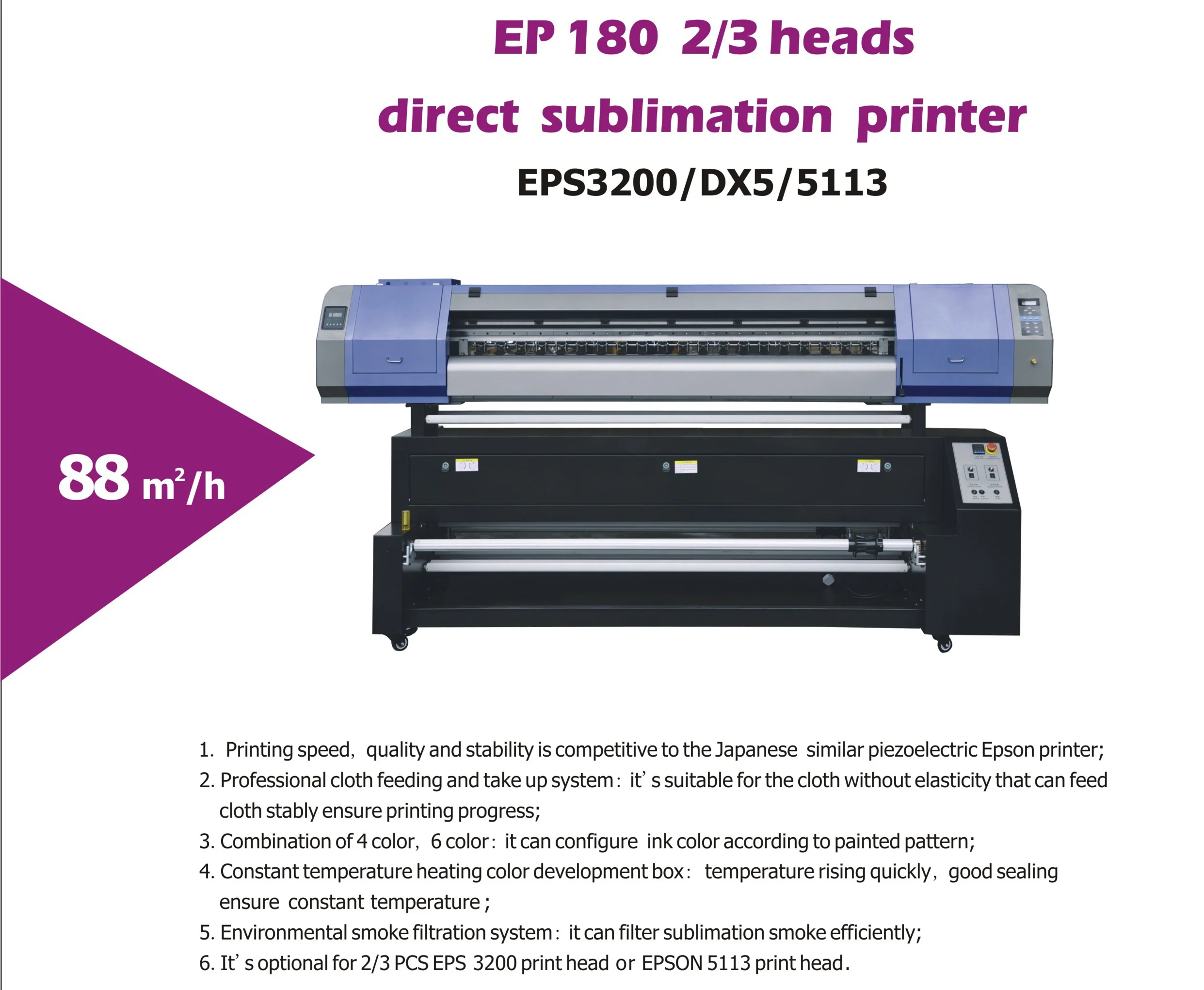 1.8m 6 Eps4720 Heads Sublimation Printer Best Sublimation Printer