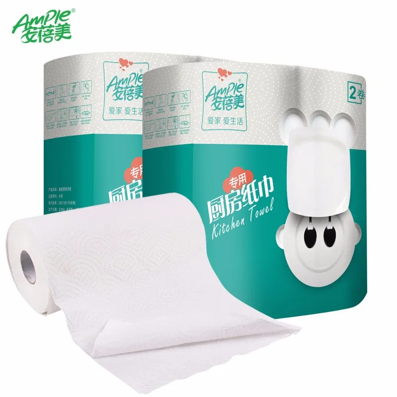 Disposable Paper Kitchen Towel /kitchen Roll Bamboo Pulp Cleaning