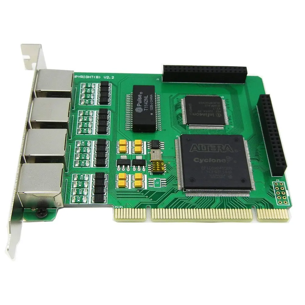 Quad Spans Selectable E1 or T1 Pci Card Suitable for Asterisk Based Applications