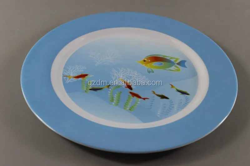 Summer Round Plate Colorful Dishes Party Dishese