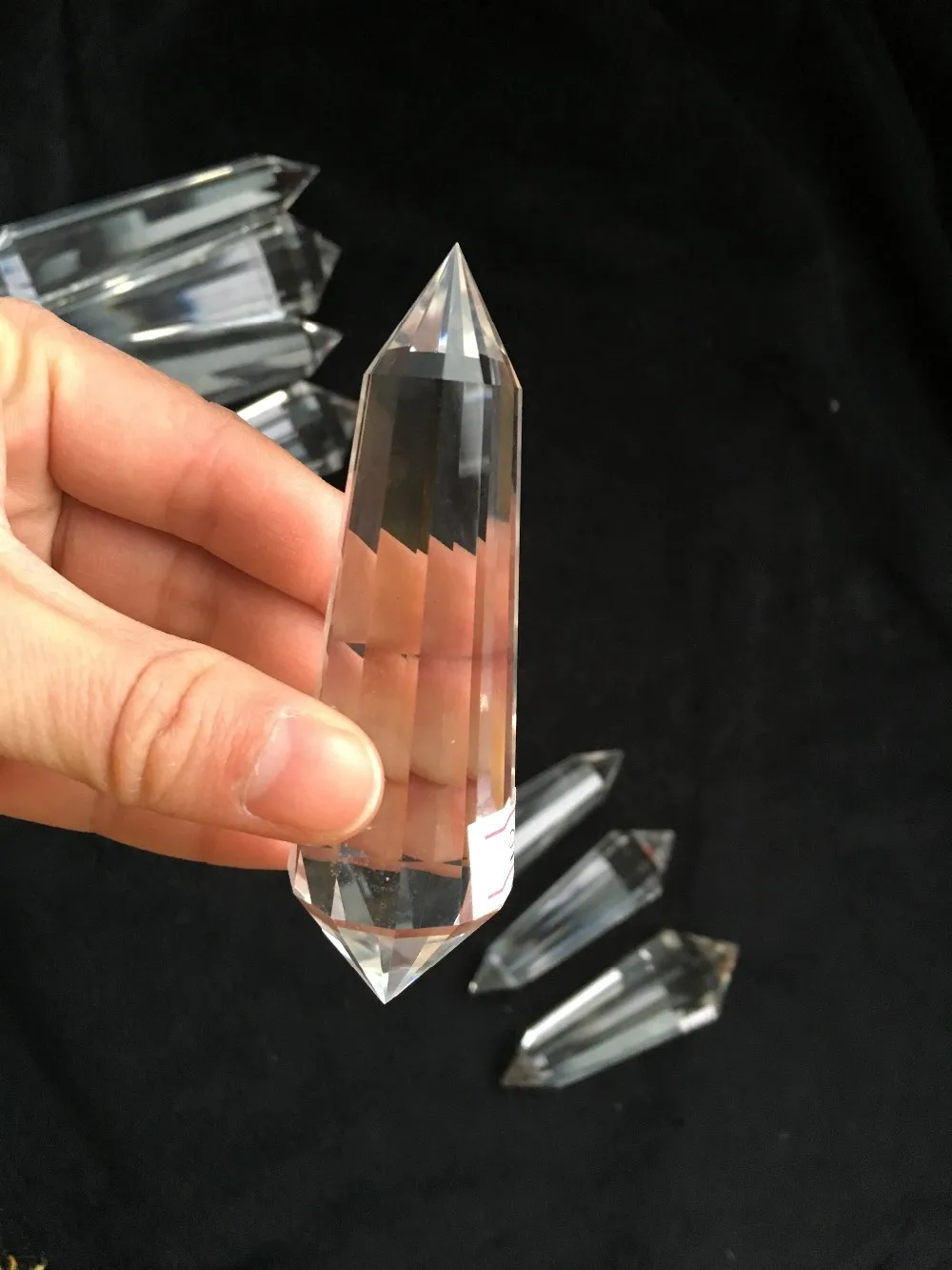 Pure Natural 100 Clear Quartz Rock Crystal 13 Facet Prism,Rare