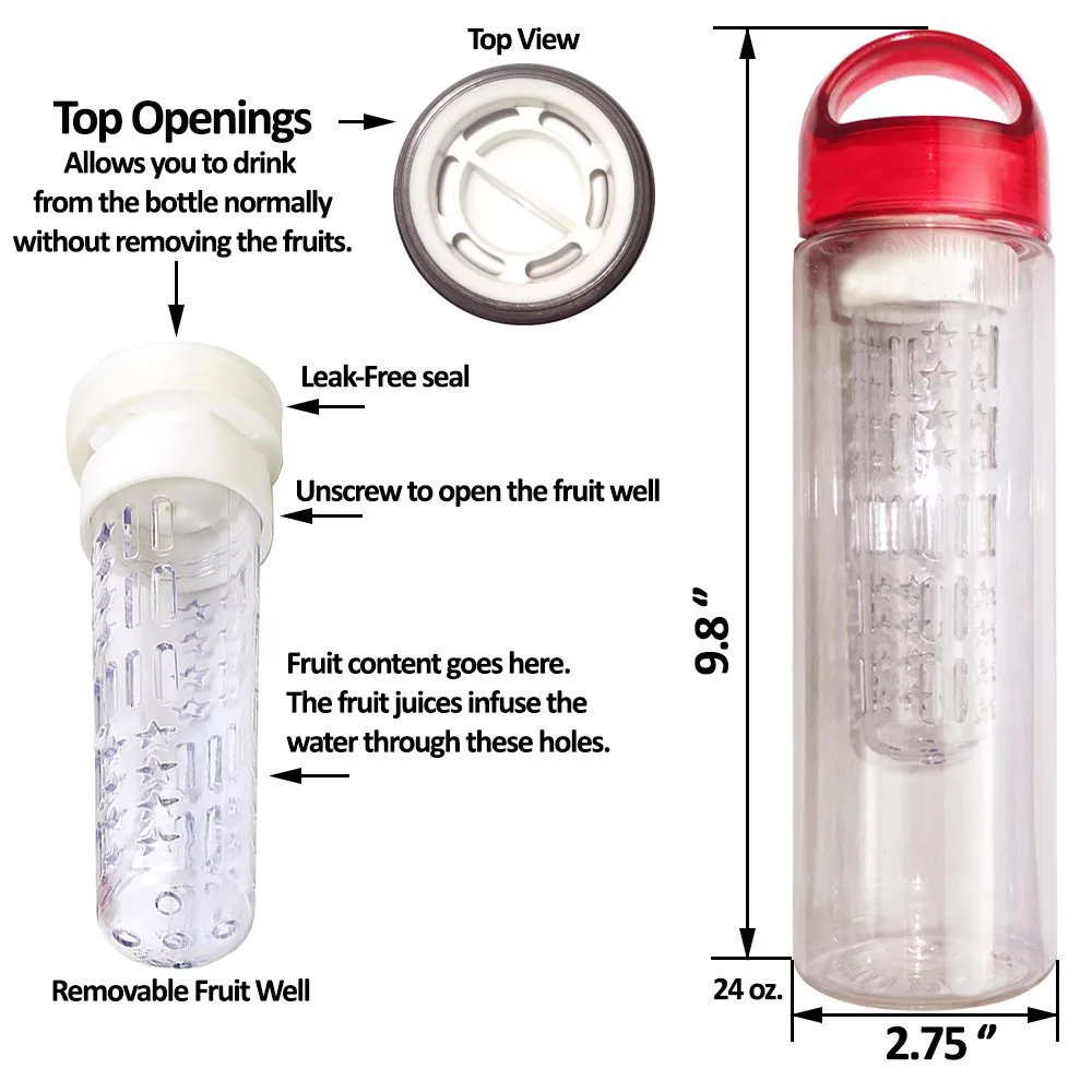  High Quality water bottle sipper with fruit infuser 7