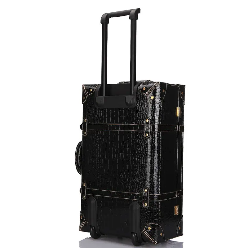 Vintage Style Crocodile Luggage Set - Buy Crocodile Luggage Trolley ...