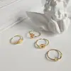 925 sterling silver openwork ring letter baby moon-star-shield simple design wild rings for women fashion jewelry gift