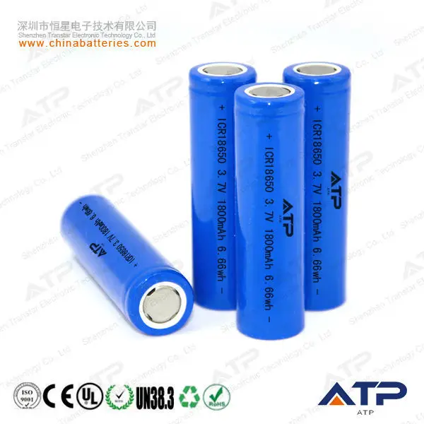 On Sale 3.7v 1800mah 18650 Li-ion Battery / Icr18650 1800mah / 18650 3 ...