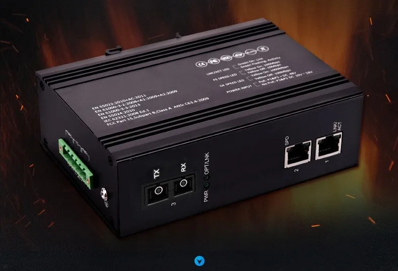 3 Port Fast Poe Switch Din Rail Industrial Network Switch For