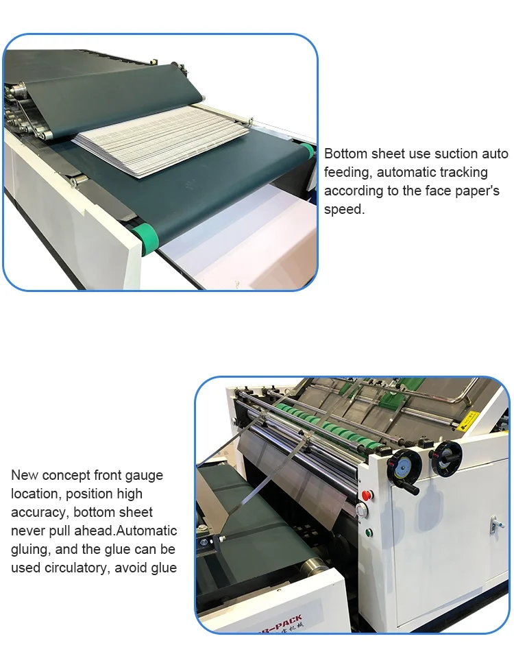 New factory sale hot cardboard flute laminating machine