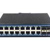 Din rail dual power web smart managed 16 port full gigabit industrial ethernet switch for surveillance camera