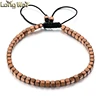 Antiqued Copper Fit Bracelets with Hematite Square Shape Beads