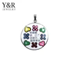 Wholesale Fancy Stainless Steel Jewelry Flower Epoxy Pendant Shell Necklace
