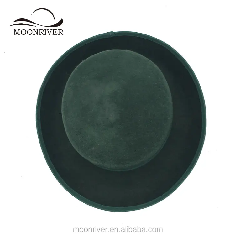 Boater Flat Top Wool Felt Hat