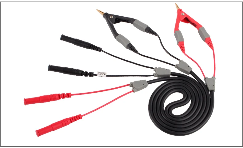 Details about   High Quality 4 Wires Type Microresistivity Test Lead Cable With 2 Kelvin Clip gl 