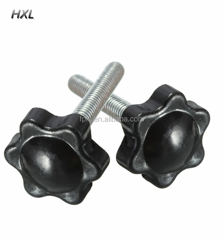 Plastic Head Hand Bolts Star Knob Thumb Screws And Nuts Plastic Knob