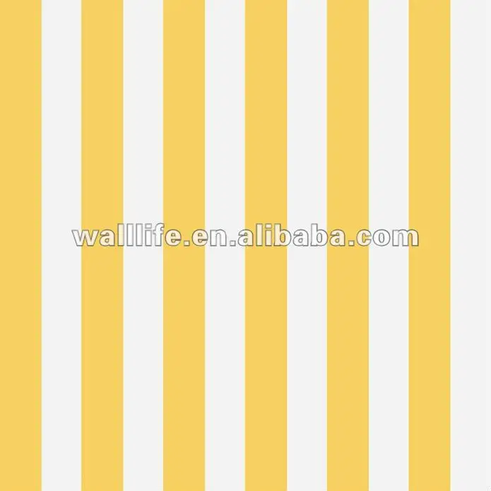 Gb7 子供の寝室の装飾ストライプデザイン黄色ビニール壁紙 Buy 黄色ビニール壁紙 子供の寝室の壁紙 黄色ストライプ壁紙 Product On Alibaba Com