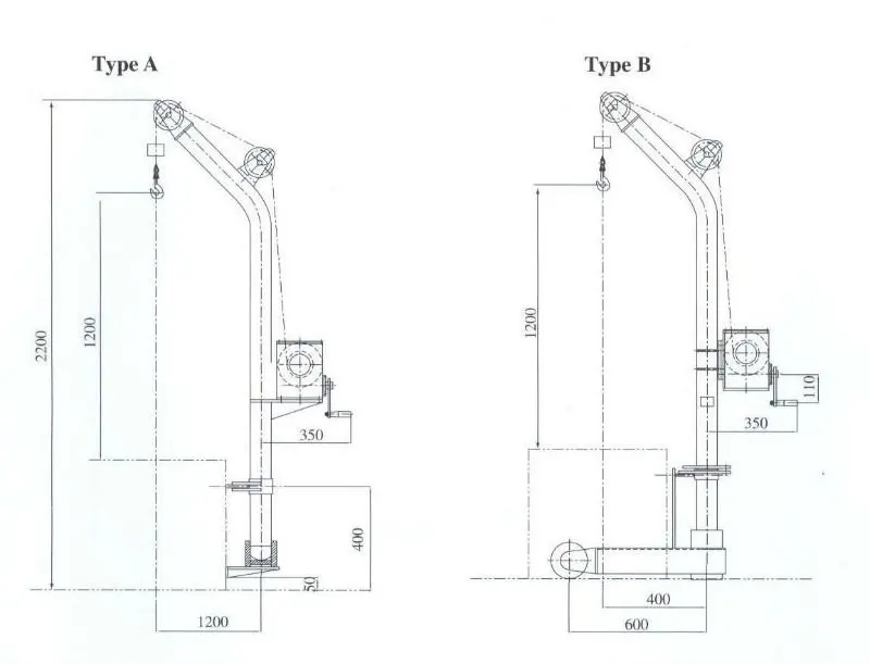 Marine 2t Manual Davit Crane For Hot Sale Buy Davit Crane For Hot