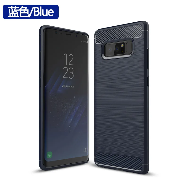 2017 New Arrival Carbon Fiber Tpu case for Samsung galaxy note 8 brushed tpu soft cover for Samsung galaxy note 8