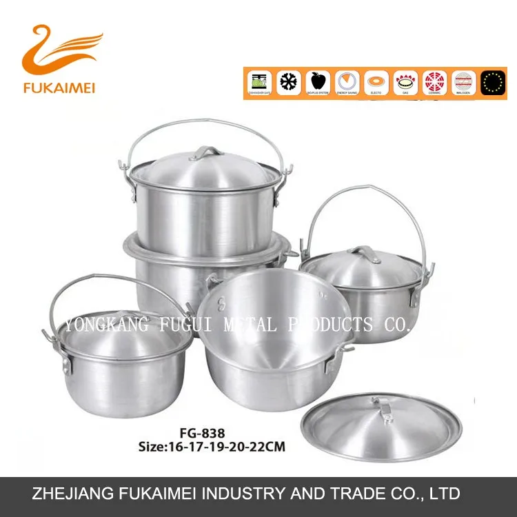 aluminium cooking pot set