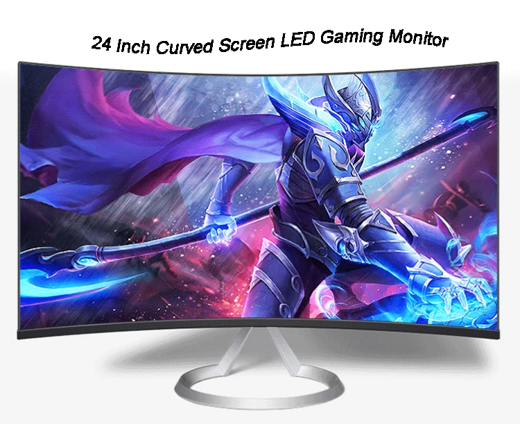Desktop Curved 24 inch LED Computer Monitor for Office Home