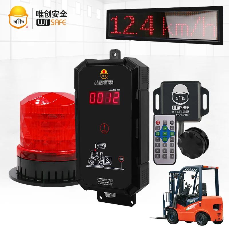 Led Large Display Screen Forklift Over Speed Alarm With Wireless Speed ...