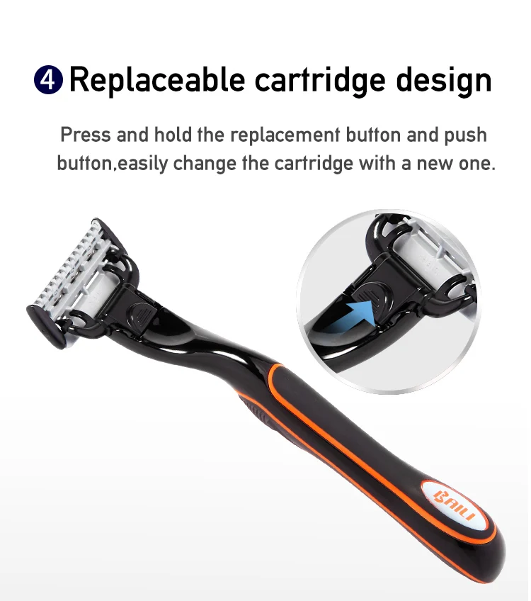 Replaceable 5 Blade Cartridges Barber Shaving Razor - Buy Shaving Razor ...