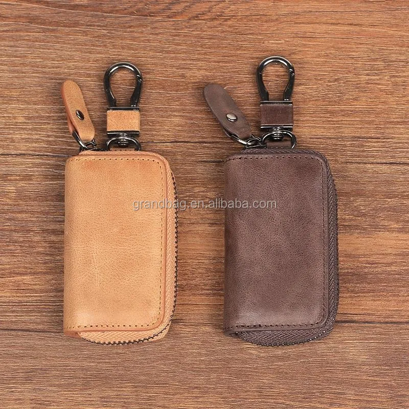 vintage leather key case