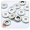 32L 4 Holes Classic Metal Brass Silver Color Sewing Button For Garment Jackets