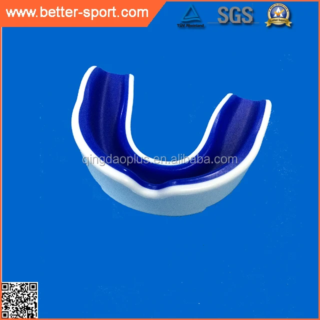 white blue mouth guard