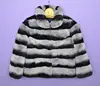 YR415 YR fur New Fashion Ladies Real Rex Rabbit Chinchilla color Dyed Fur Jacket Factory Direct