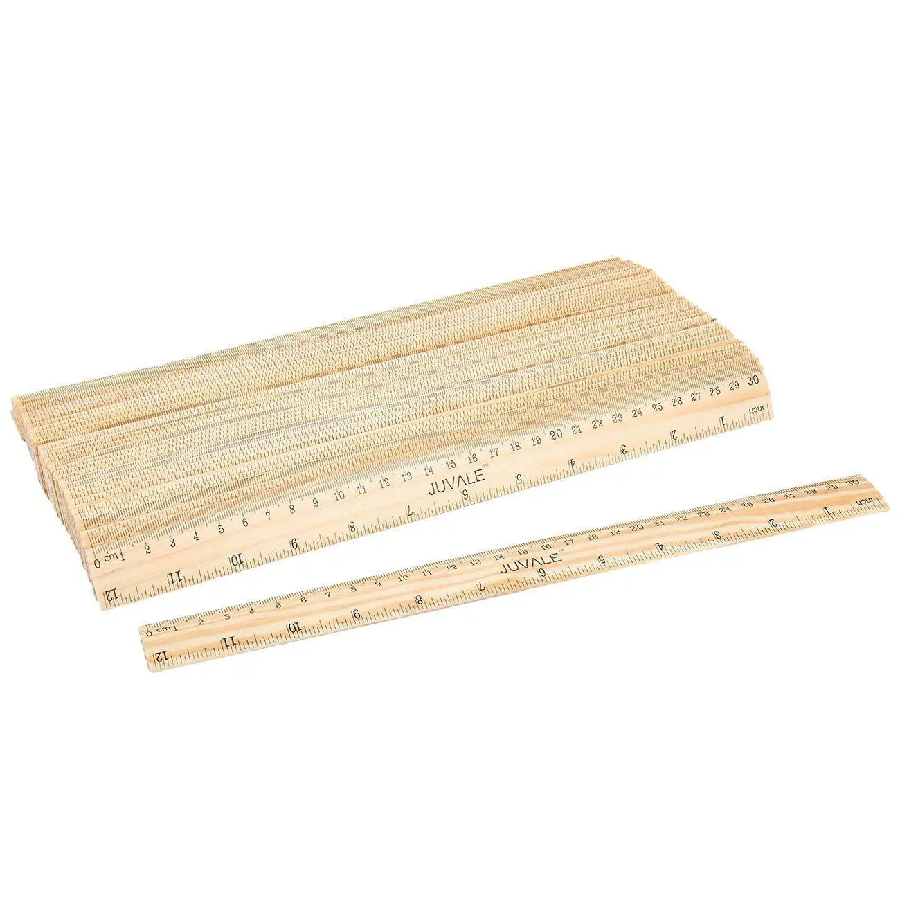 12 Inch and 30 CM SODIAL 20 PCS Pack Wood Ruler for School //Office //Student Wooden Measuring Ruler With 2 scale
