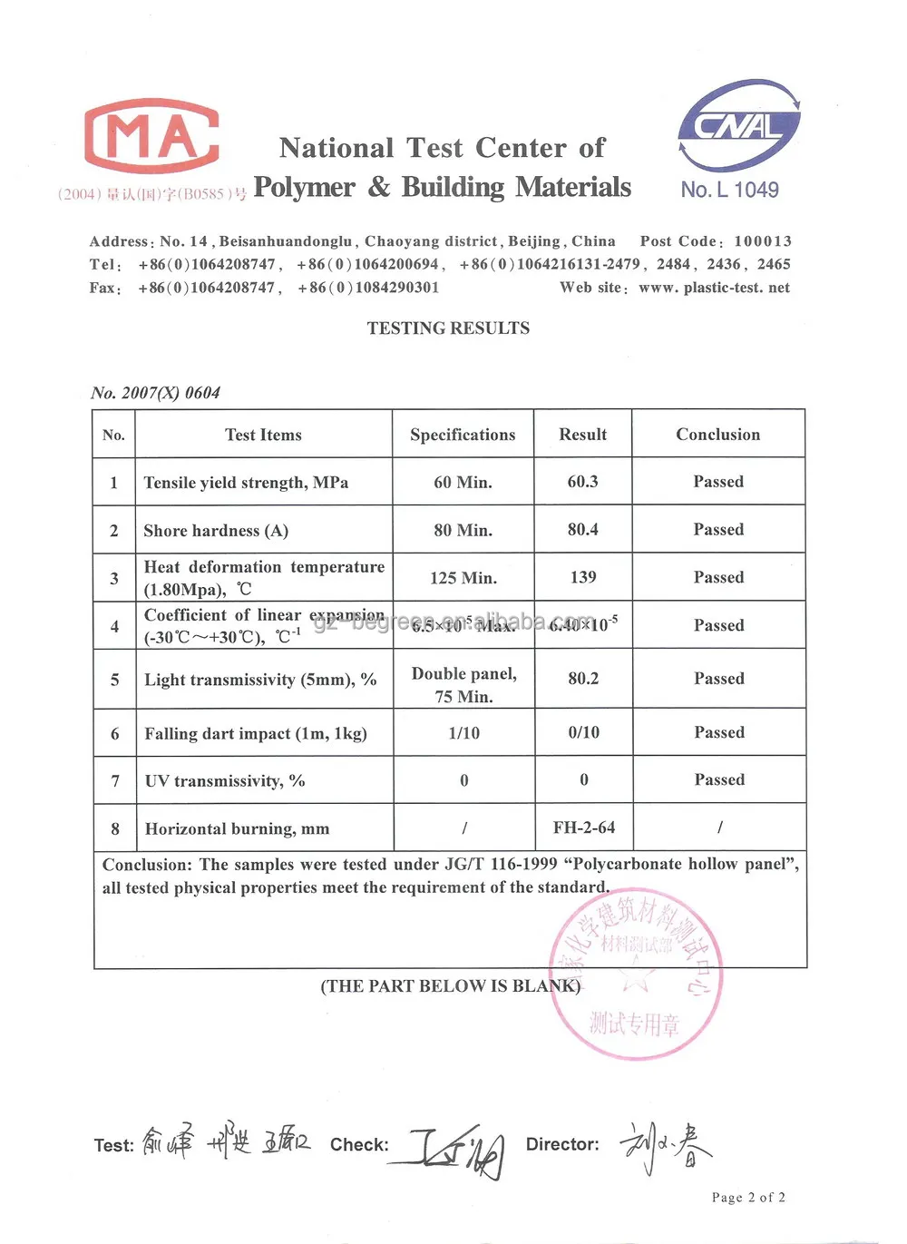 Test result of hollow sheet.jpg