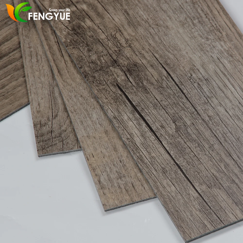 Anti Fouling Hickory Shaw Laminate Pvc Luxury Vinyl Flooring Tiles