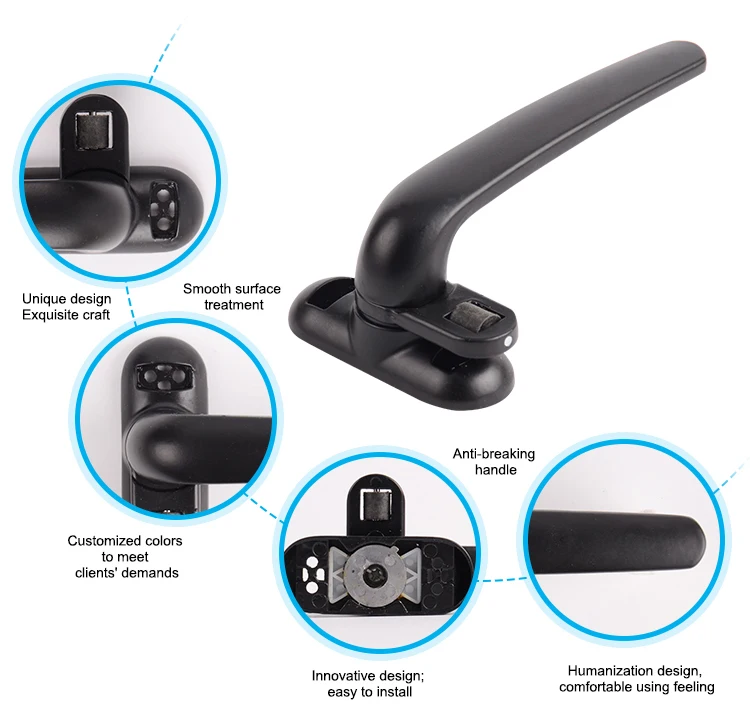 Factory Price Single Point Crank Rotary Handles Lock For Aluminum