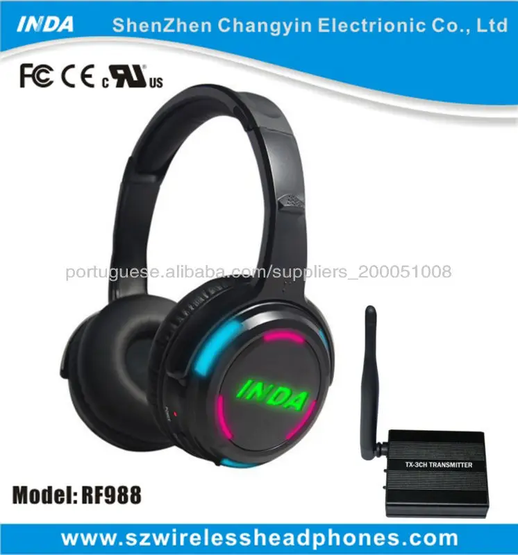 Long Range 500m Wireless Headphones Dj Silent Disco Headphones Rf988