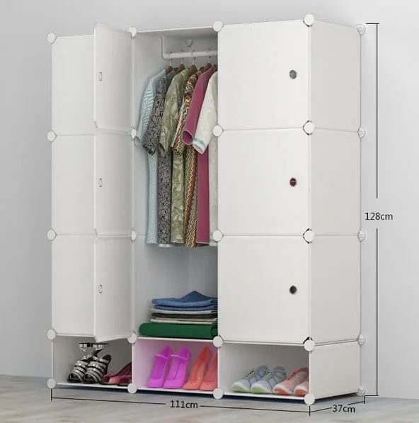 White Plastic  Diy Cabinet Fashion Foldable Wardrobe  Buy 