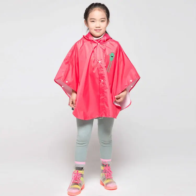 Cute Raincoat Kids Wear Printed Polyester Rain Poncho Buy Polyester