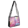 fashionable artist design crossbody messenger neon color non woven single shoulder bag