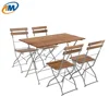 Portable metal garden balcony furniture folding steel bistro patio table chairs set