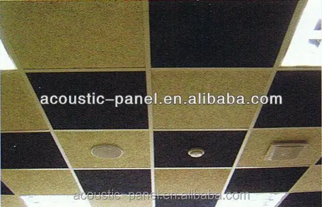 Azulejos acústicos del techo cemento panel acústico de fibra de madera