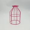 Vintage Steel Bulb Guard Clamp Metal Pink Bird Cage Retro Lamp Covers Lamp Shades