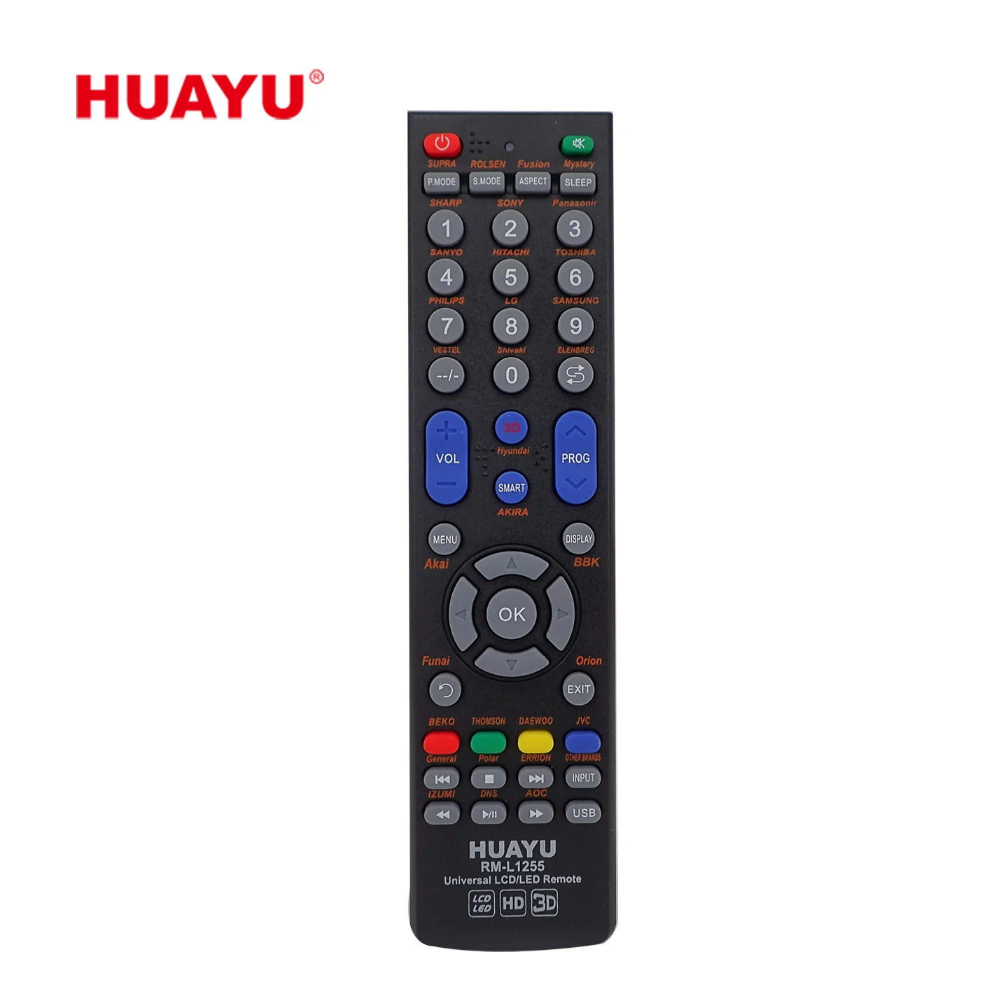Rm-l1255 Huayu Universal Remote Controller Control - Buy Huayu Tv