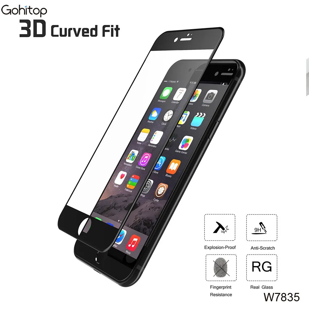 Full Curved 3d Tempered Glass For Iphone 7factory Price Clear Screen Protector For Iphone 7 6664