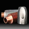 Aluminum heat pipe fin round copper tube for heat exchanger