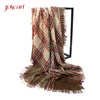 Cashmere feel 100 acrylic scarf colorful fake designer scarves ladies black mens fashion scarf