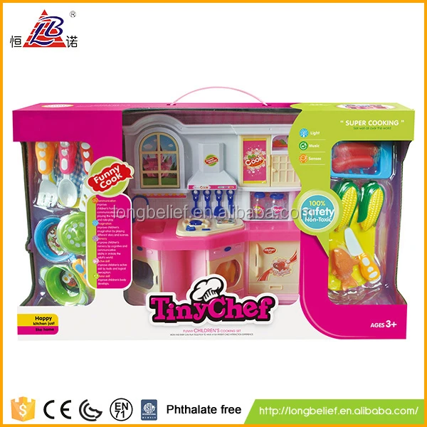 pink colour kitchen set toy