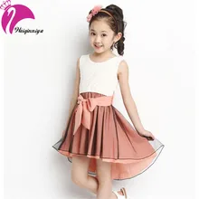 Girl Dress 2016 New Fashion Patchwork Mermaid Sleeveless Lace Kids Dresses For 4-15Y Children Girls Summer Clothes