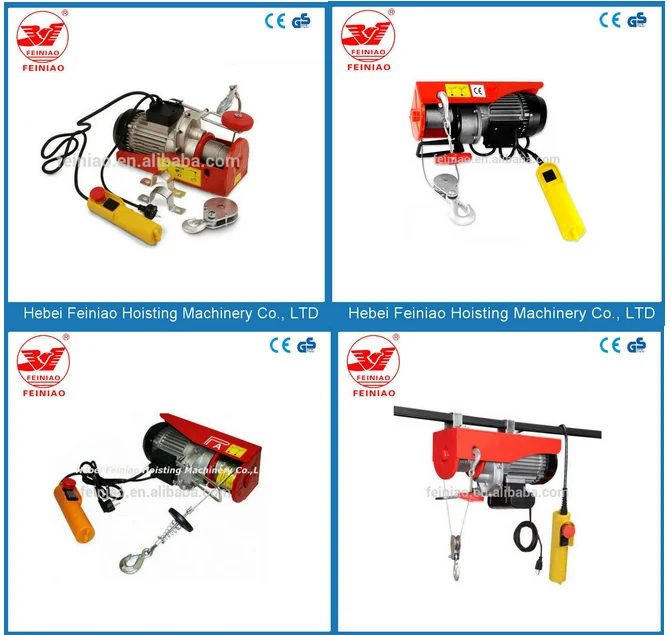 Pa200 Pa400 Pa500 Pa600 Pa700 Pa800 Pa1000 Electric Wire Rope Hoist