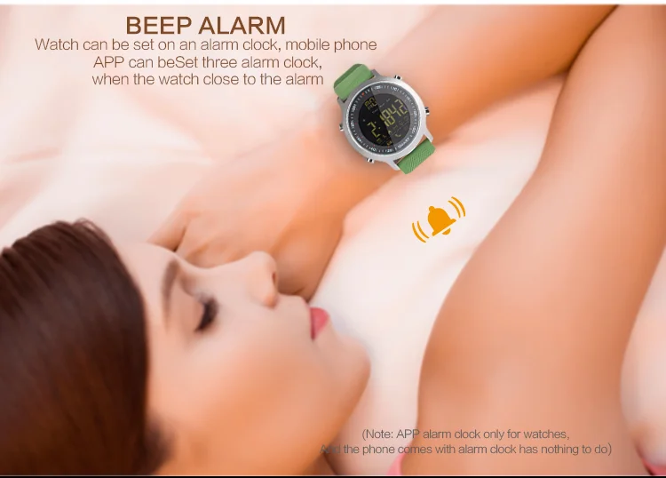 Waterproof Sports Smart Watch Wristwatch EX18 SmartWatch with Pedometer Distance Counter Stopwatch Alarm Clock