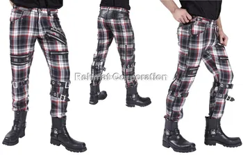 mens plaid punk pants